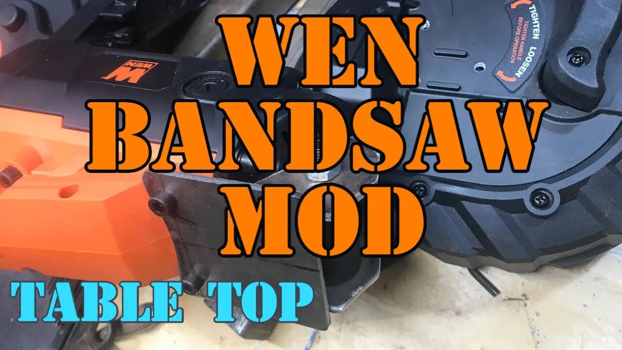 WEN Portable Bandsaw - Steel Plate for the Table I'm Building - Homemade Table