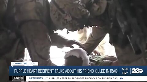 Purple Heart recipient talks about his friend killed in Iraq