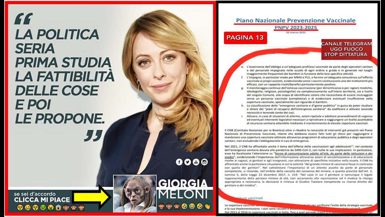 "📢 DICIAMO📢 "💉 LA POLITICA SERIA PRIMA STUDIA LA FATTIBILITA'💉DELLE COSE E POI LE PROPONE💉💉💉