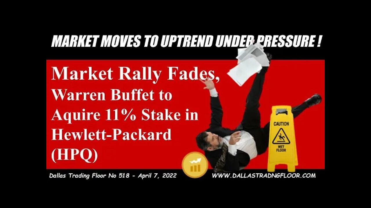 MARKET MOVES TO UPTREND UNDER PRESSURE !