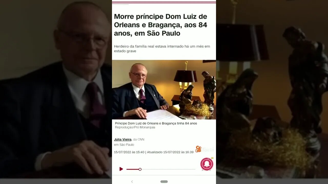 Falecimento do príncipe Dom Luiz