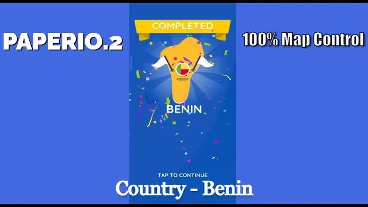 Paper.io 2 Mobile Gaming Video #20 || Map Control: 100.00% || Benin