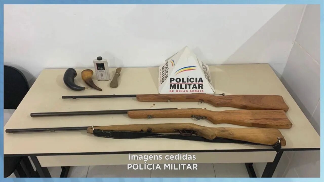 Preso com três armas de fogo na zona rural de Simonésia