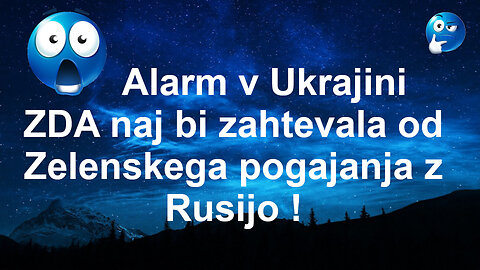 ALARM! ZDA zahtevajo od Ukrajine, da se pogaja z Rusi !?