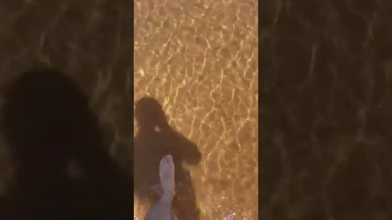 Walking into the ocean