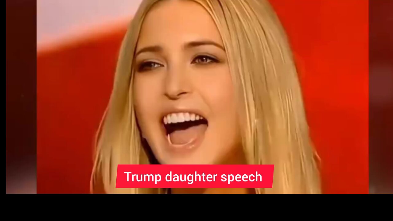 President Donald Trump's daughter gets very excited while giving a speech at Politics.