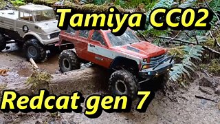 Tamiya CC02 & Redcat Gen 7 wet trail