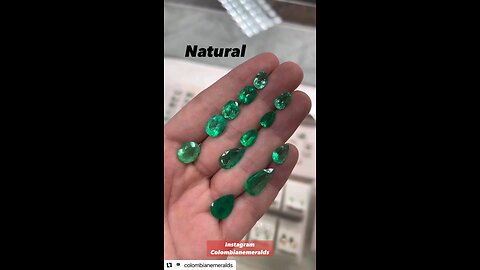 Loose real Colombian emerald gemstones mixed shape oval pear & cushions / Fine Jewelry Accessories