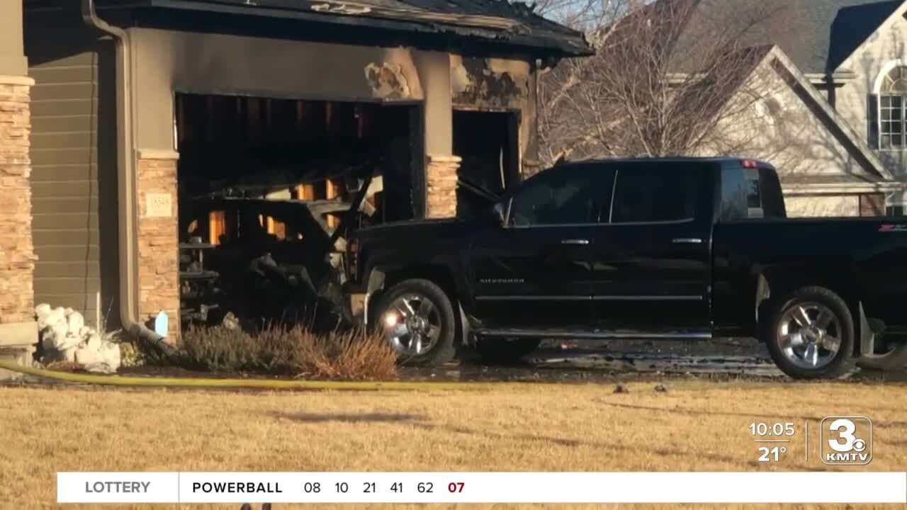 Omaha house fire damages garage, roof Sunday afternoon