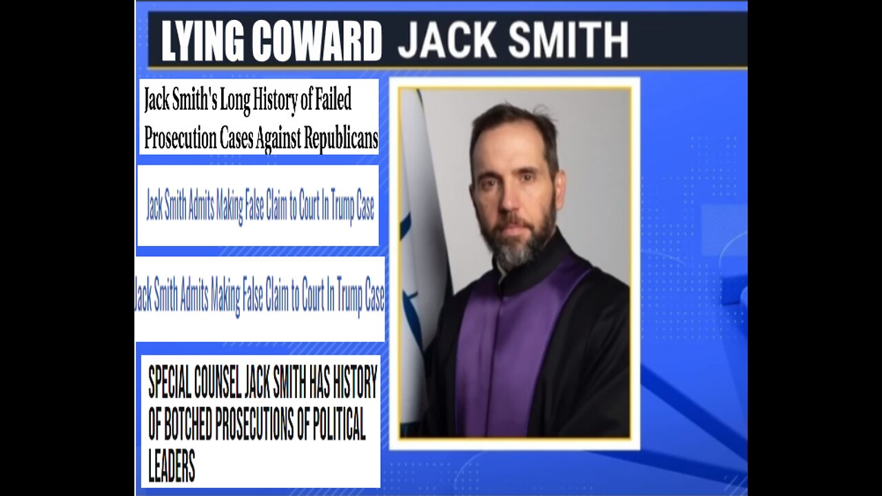 JACK SMITH IS A LYING COWARD AND IS ASKING A JUDGE TO VIOLATE DONALD TRUMP'S 1ST AMENDMENT RIGHTS!!