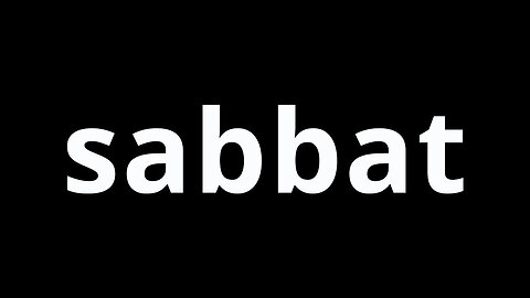 Video Word Of The Day - Sabbat