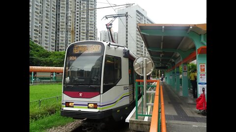 MTR Light Rail Phase 1 1064 @ 507 to Tin King | 輕鐵1064行走507線往田景行車片段