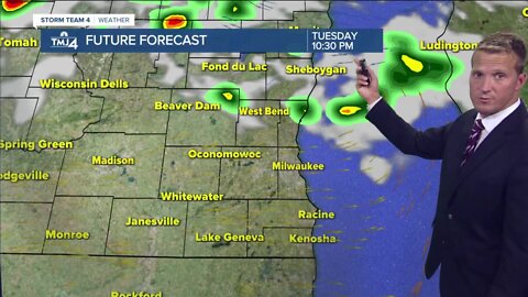 Sunny Tuesday with highs in the 80s, evening showers