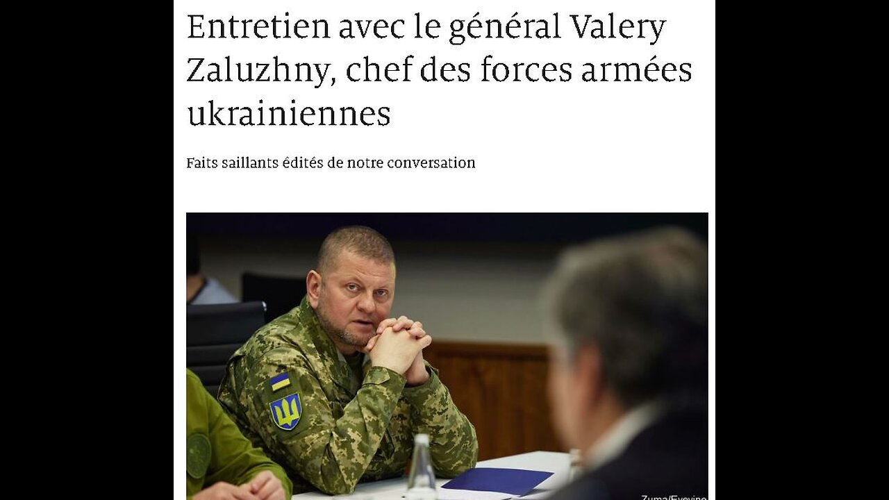 Entretien avec le général Zaluzhny Chef des armées d'Ukraine. Terrible Aveu du général Brit. Magowan