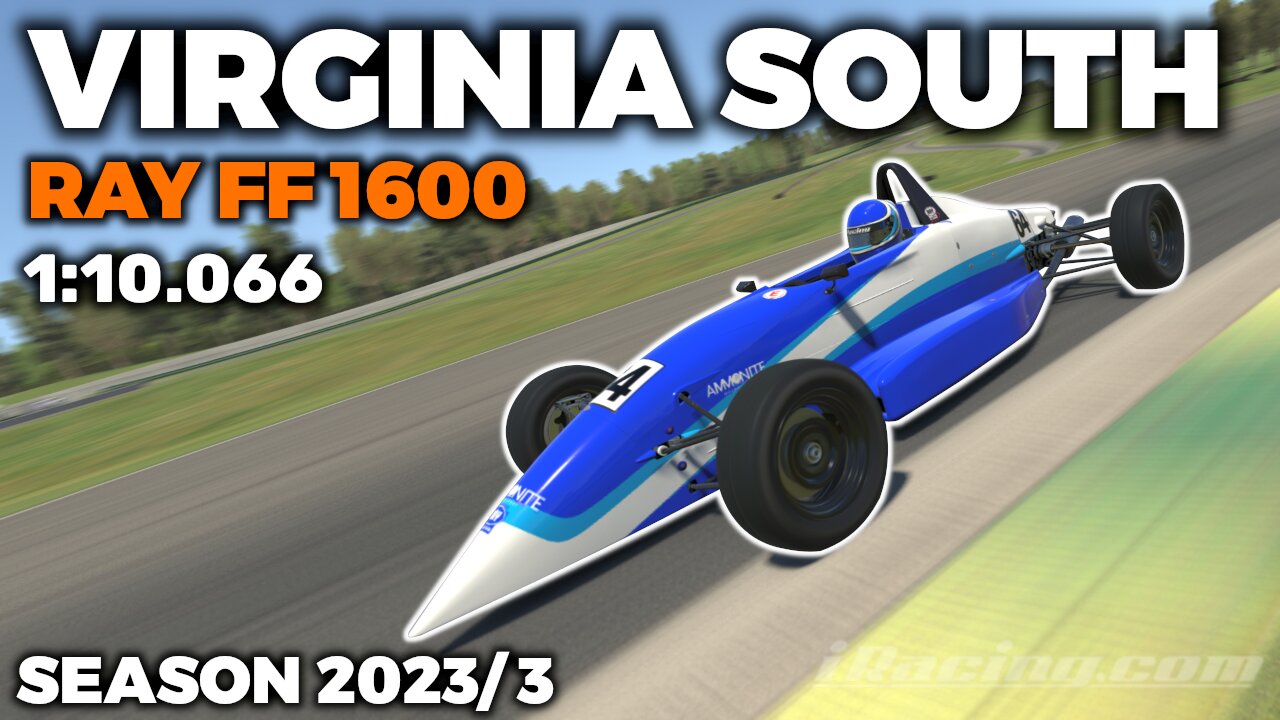 iRacing Virginia South Ray FF 1600 - Guide Lap + Hot Lap + Setup + blap file - 1:10,066