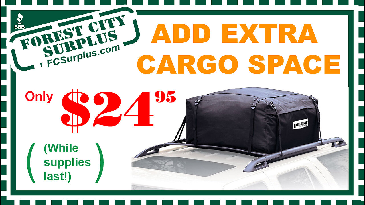 Add Extra Cargo Space With This Car Roof Carrier Bag For Only $24.95