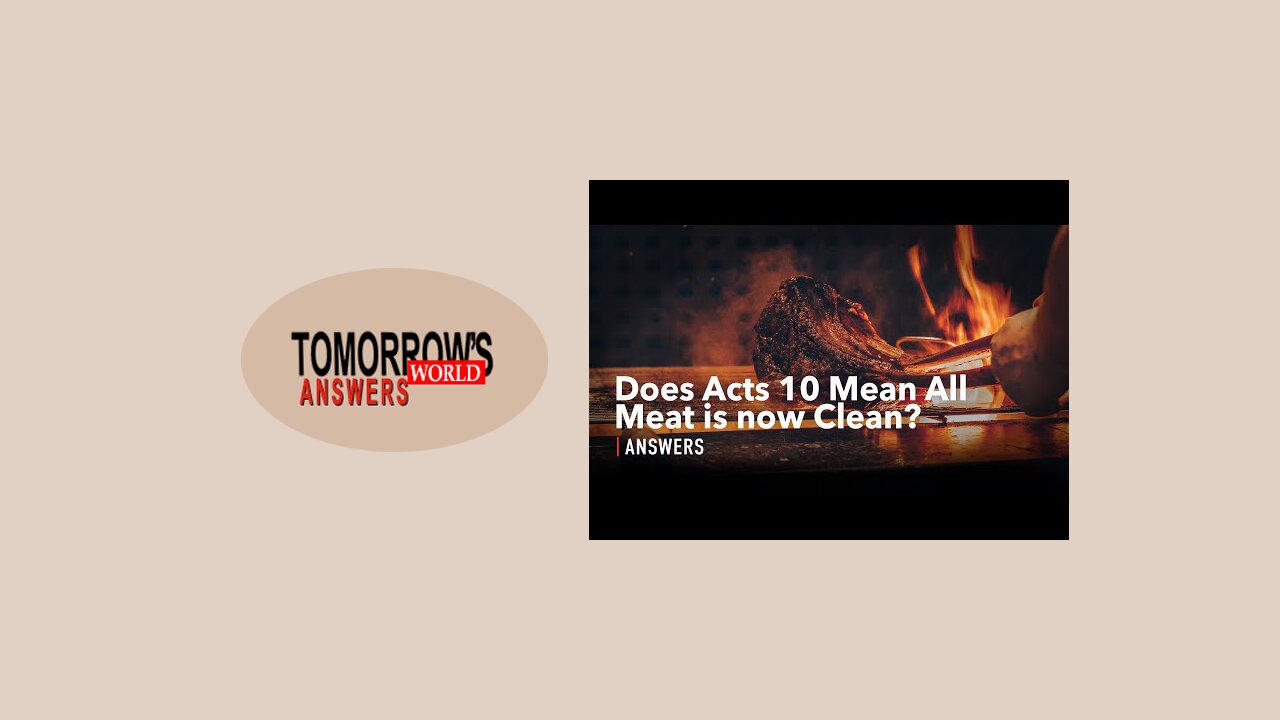 Does Acts 10 Mean All Meat Is Now Clean?