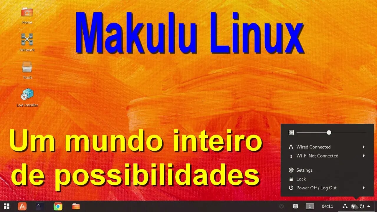 Makulu Linux Ubuntu LTS e ou branch Testing do Debian. Ambiente Cinnamon. Gravar o Desktop com Kazam