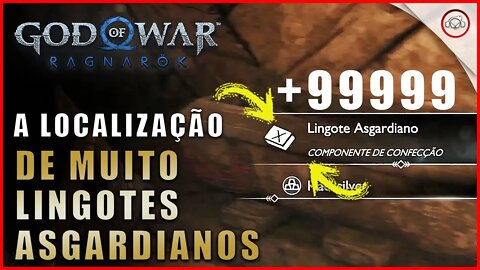 God of war Ragnarok, A localização de muitos Lingotes Asgardianos para upar armaduras | Super dica