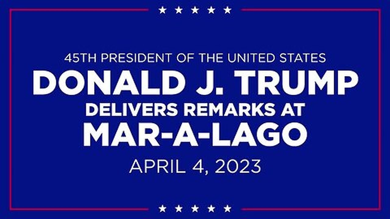 LIVE: 45th President of the United States Donald J. Trump Delivers Remarks at Mar-a-Lago