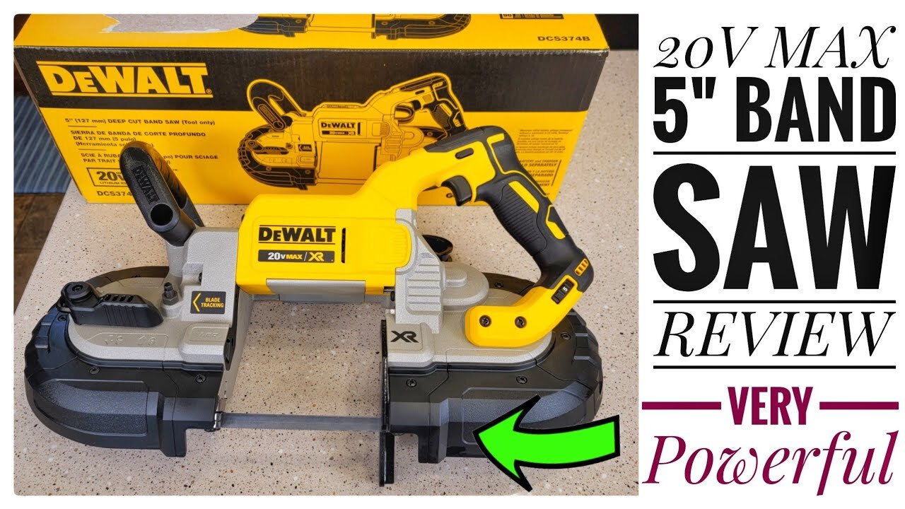 DEWALT® 20V MAX Band Saw 5" Cut Review Very Powerful!!! DCS374