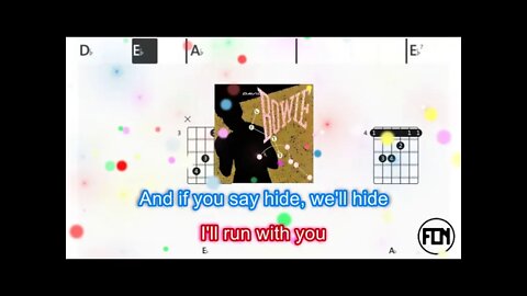 David Bowie - Let´a dance - (Chords & Lyrics like a Karaoke)