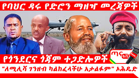 ጣና ዜና፦ ጥቅምት 15/2017 ዓ.ም. የባህር ዳሩ የድሮን ማዘዣ መረጃዎች… የጎንደርና ጎጃም ተጋድሎዎች፤ "ለሚሊሻ ገንዘብ ካልከፈላችሁ አታልፉም" ኦሕዴድ