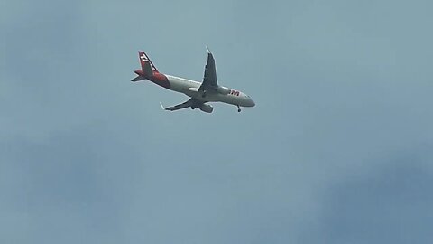 Airbus A320 PR-TYA na final antes de pousar em Fortaleza vindo de Guarulhos