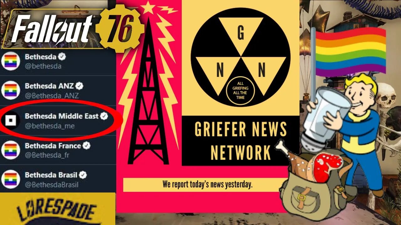 Fallout 76 Griefer News: Bethesda Griefs Pride Month. Low Level PvP And Interview With Saul Good