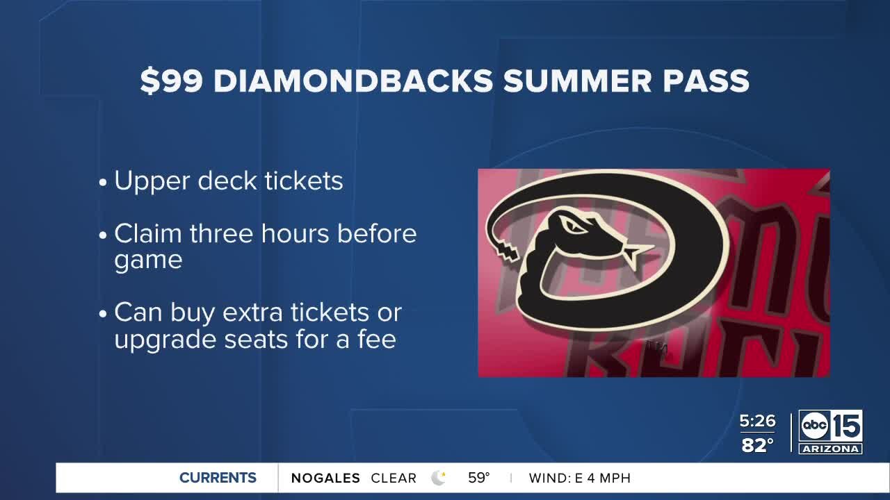 Arizona Diamondbacks summer pass on sale for $99