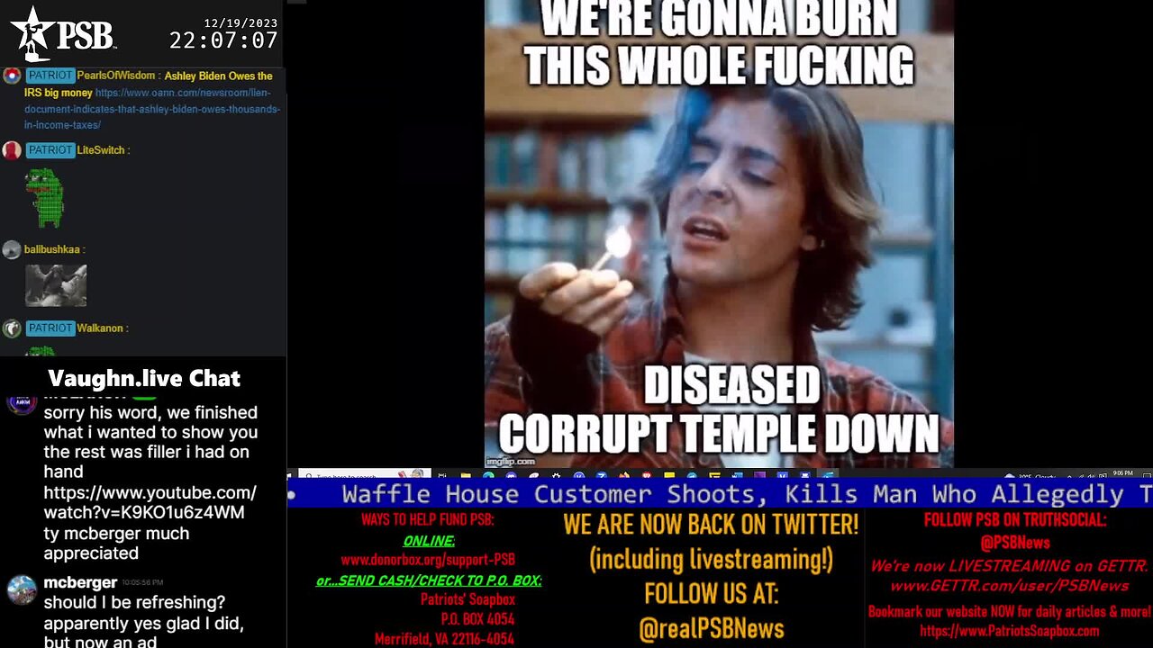 2023-12-19 22:00 EST - The MAGA Mullet Show: with MagaSwaga