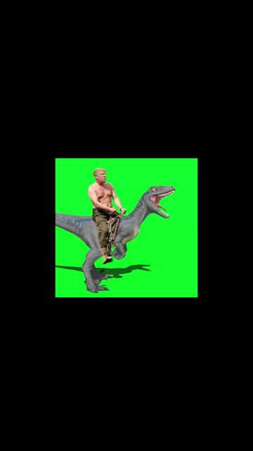 green screen trump with raptor