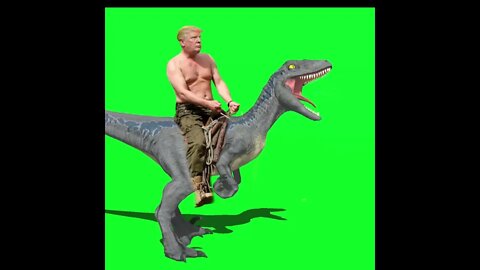 green screen trump with raptor