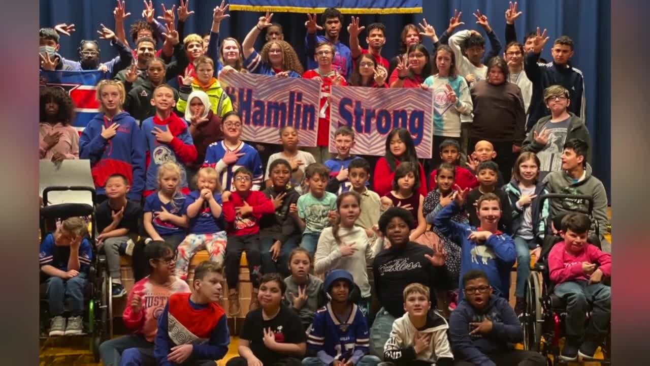 Several Western New York schools sending well wishes to Damar Hamlin