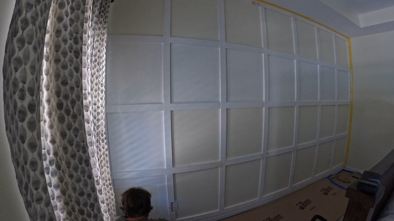 Installing Grid Accent Wall