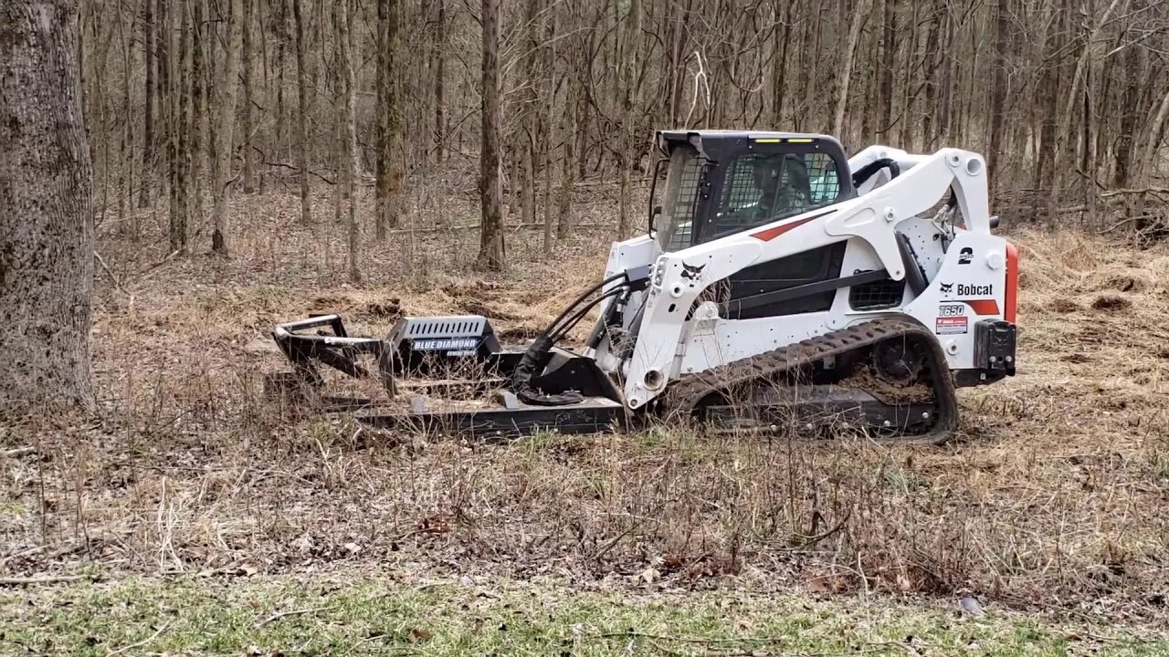 Skid Steer brush cutter, wet area & tight spacing