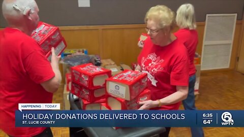 Fort Pierce Elks Lodge donates gifts to 1200 St. Lucie Public School students