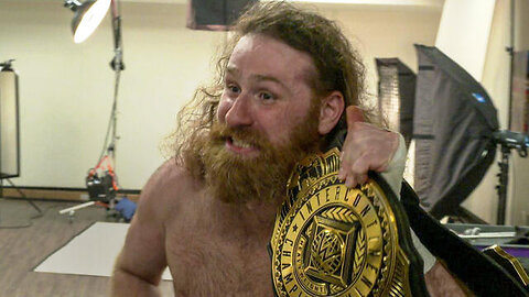 Sami Zayn celebrates his third Intercontinental Title win: Feb. 18, 2022 @WWE