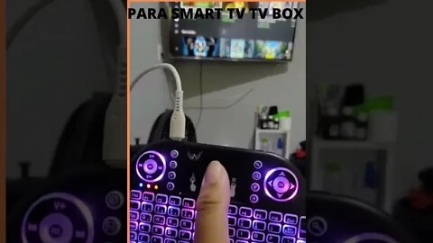 Mini Teclado Controle Sem Fio Para Smart Tv Tv Box Pc