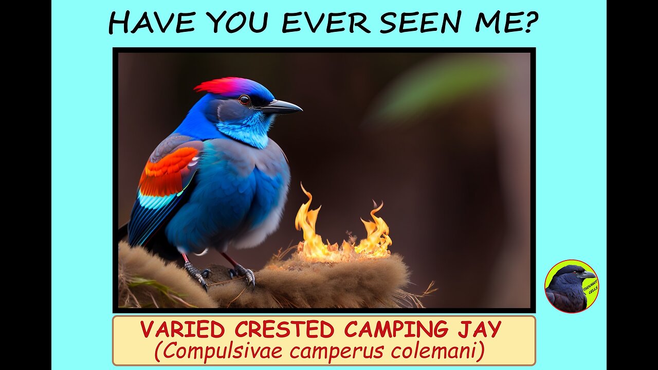 Varied Crested Camping Jay: BS Guide to Non-Existent Birds. Specimen #3. Artificial (AI) Pet Birds