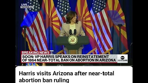 Harris visits Arizona after near-tital abortion ban ruling