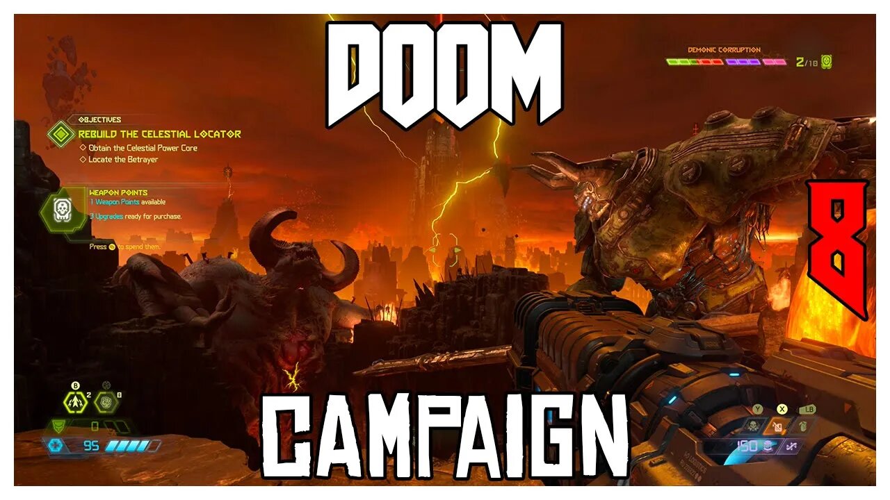 Doom Eternal | Xbox One X | Campaign Playthrough Part 8 | 1080p / 60fps Gameplay | Hurt Me Plenty