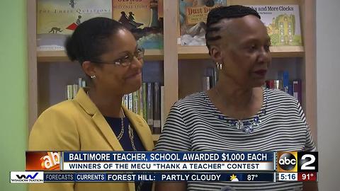 Baltimore teacher wins MECU's "Thank a Teacher" contest