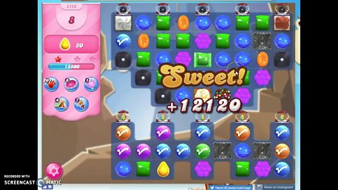 Candy Crush Level 2156 Audio Talkthrough, 3 Stars 0 Boosters