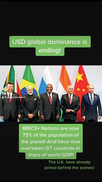 BRICS nations leading GDP against the G7 nations