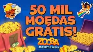 TÁ FÁCIL! 50 MIL MOEDAS GRÁTIS | PARTICIPE! ZOOBA: Jogo de batalha Animal