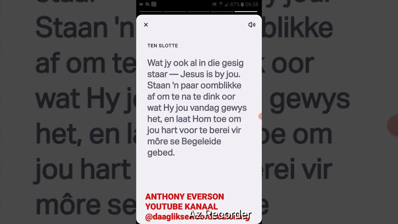 #ANTHONYEVERSON ||#BEGELEIDE #GEBED || HET JY TYD SAAM MET #GOD NODIG? #shorts