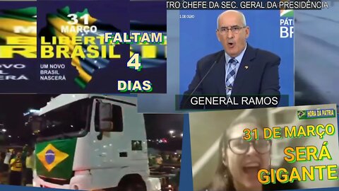 31 DE MARÇO SERÁ GIGANTE, DE NOVO JUNTOS POR LIBERDADE PATRIOTAS.