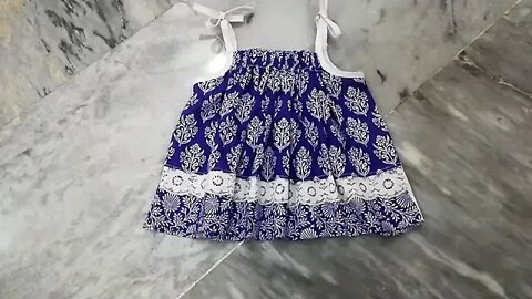 O size baby frock from remaining fabric pieces.