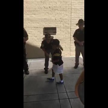 Seven-year-old Rosalyn Baldwin has been traveling the country to hug police officers, with one goal: hug a cop in all 50 states.